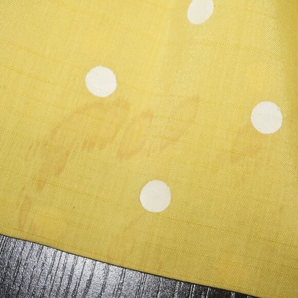 Vintage 50s Yellow Polkadot Pleated Swing Dress - Picture 12 of 13